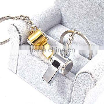 China Custom Stainless Steel Silver Jewelry Whistle Keychain photo-3