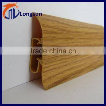 Cheap price polyurethane flooring baseboard pvc moulding ( size 2700*54mm)