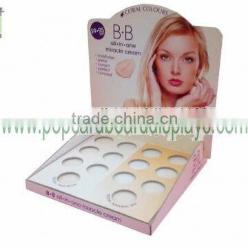 Fashion Cardboard counter Displays for retail BB cream