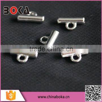 silver cylinder middle hole metal button