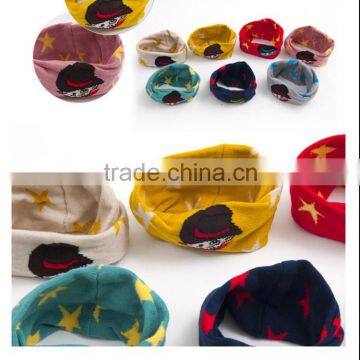 2014 New Arrival Stars And Cute Cats Pattern Kids Baby Winter Circle Loop Scarf photo-4