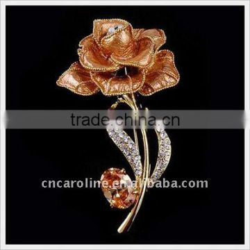 2012 New Design Vintage Crystal Flowery Brooch Pins