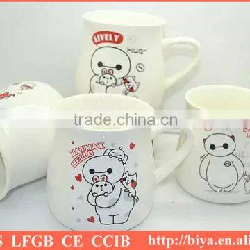 drinking mug Ceramic cup with decal printing coffee mug with lid and handles cheap mug