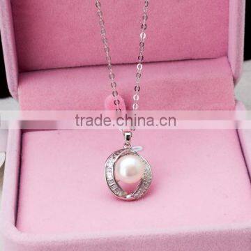 latest 925 silver jewelry pearl necklace for ladies