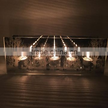 2017 popular decorative infinity mirrored candle holders