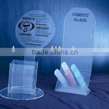 customized countertop acrylic cosmetic lip gloss/lipstlck display stands cosmetic advertising poster/leaflet holder