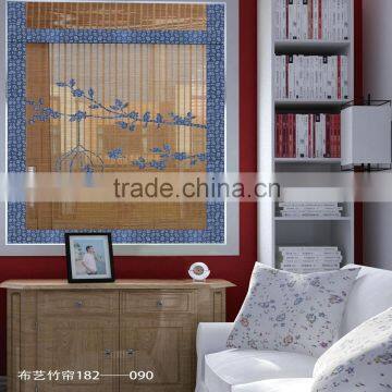 Chinese beautiful printed bamboo curtains /binds/shades/shutter weave by colored ribbon