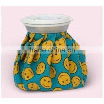 relieve pain and fever cooling medical ice bag in green color with yellow smile face design