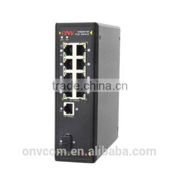 Multi ports Industrial PoE Switch,8 ports Industrial PoE Switch, Gigabit RJ45/SFP Uplink industri switch poe