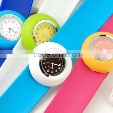 Hot sale colorful silicon slap watches with big size