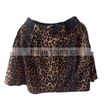 Leopard striped lady velvet skirt designs dress/female apparel suppliers