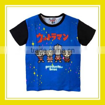 2016 Latest Design Products Bros Baby Rinne Benson Boy 100% Cotton Printed Short Sleeve Blue T-Shirt