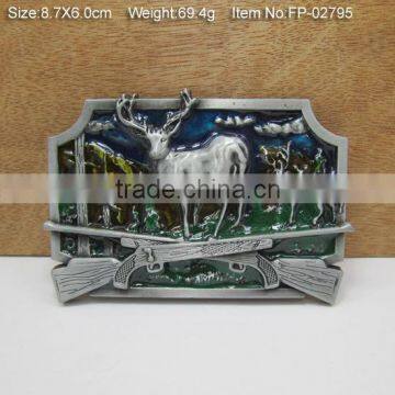 Custom Brand Name Buckle Plate Metal Belt Buckle photo-5