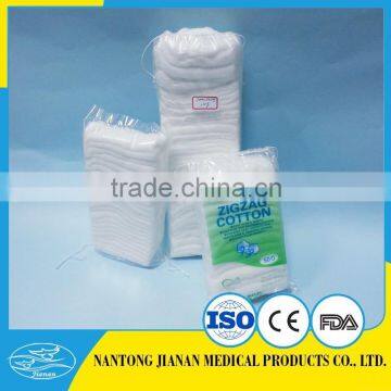 Bleached absorbent 100% hospital cotton zig zag