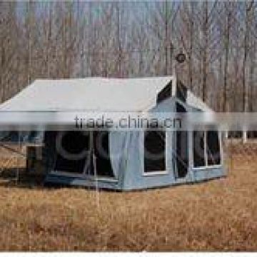 Arcadia camper trailer tent with double awning