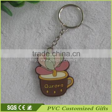 Wholesale Promotional Personalized Customized 3d Soft Plastic Keyrings