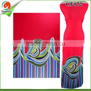 beautiful design prined silk chiffon fabric for dress CF072