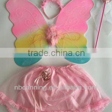 hot selling fairy butterfly/angel wing set with crown and magic wand costume set