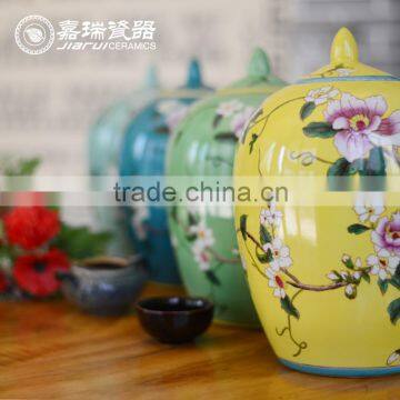 Wholesale Antique Hand Painted Porcelain Jar With Lid