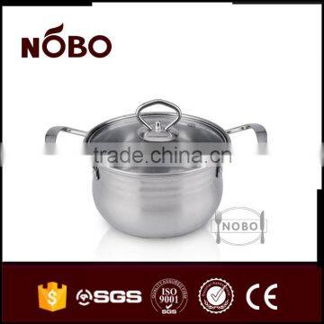 Drum Shape Steel Handles Stainless Steel Cooking Pot Set photo-4