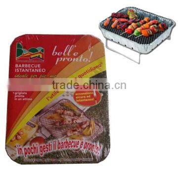 Mini Size Portable Disposable Barbeque Grill with Charcoals