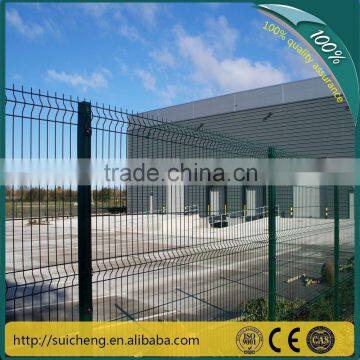 Galvanized Square Post Fence/Wire Fencing Panel/PVC Coated Square Post Fence(Guangzhou Factory)