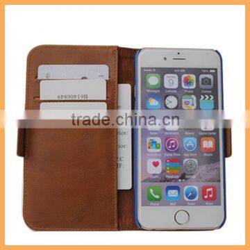 Kyson hot card slot wallet genuine leather flip case for iphone 6s