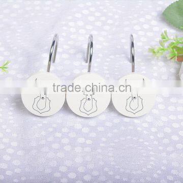2015 Hot sale PEVA printing shower curtain hook set for bathroom , best price shower curtain hooks/ custom shower curtain Hooks