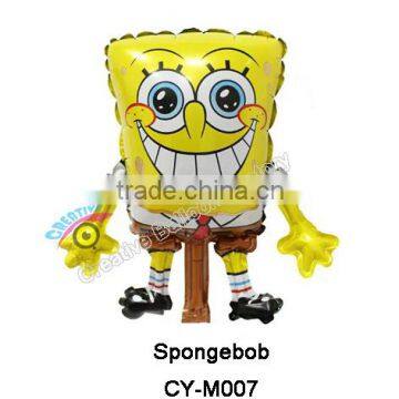 2016 new design spongebob shaped foil balloon animal shaped helium balloon Mini size balloon