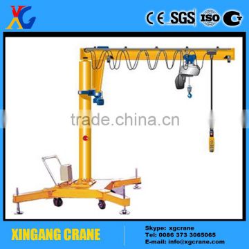 Small mobile portable jib crane/full rotate jib crane