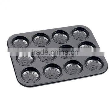 12 Cup Muffin Pan Witth Flower Shape photo-5