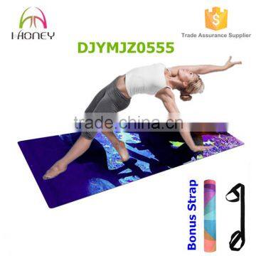 The Fushion Yoga Mat Luxury Microfiber Top Natural Rubber Base Multi Functional