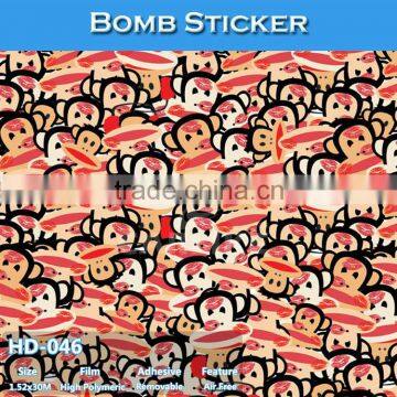 HD-046 Clear Printing Car Decoration Film Bomb Sticker Rolls For Sale