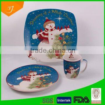 snowman dinner sets ceramic