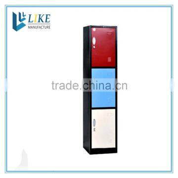 three door steel locker cabinet for gym locker