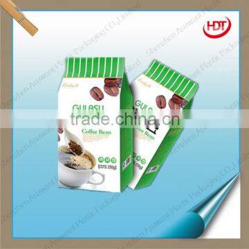 food side gusset packaging bag for tea or coffee bag with flat bottom