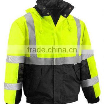 High visibility reflective safety winter jacket 2014 new design