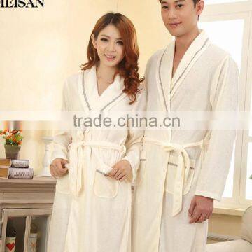 Exterior spa sauna robe kimono waffle weave bath robe with embroidery logo