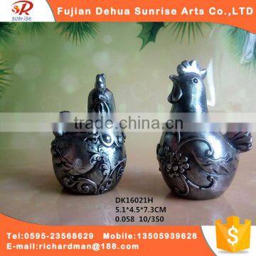 Silver Handcraft Chicken Christmas Decoration photo-3
