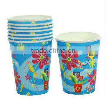 Beautiful flower disposable paper cup