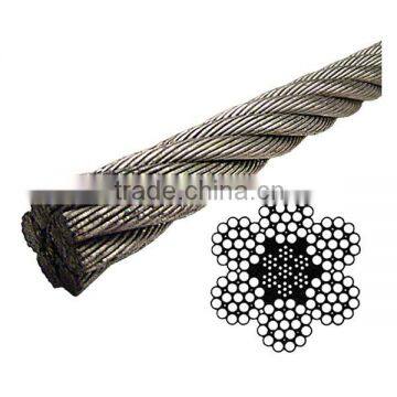 6x19+iwrc galvanized steel wire rope