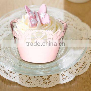 economic customized design cupcake wrapper with laser cut