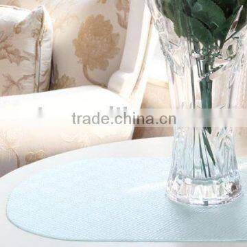 PVC Embossed Placemat ,round plate mat