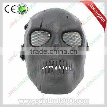 Plastic Skull Skeleton Airsoft Mask with Wire Mesh Goggles