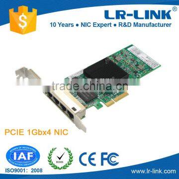 LR-LINK HOT Sales Intel I350 PCI Express 4 Port PCIe Lan Card Brand Compatible with I350-T4