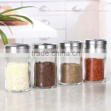 New Design Round Glass Spice Jar With Metal Cap