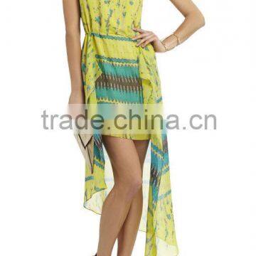 Hot sale one shoulder polyester short 2013 new ladies dress