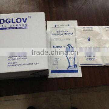 CE , ISO standard China Latex surgical gloves