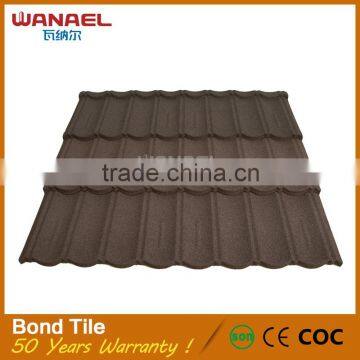 Wanael Building Material Bond Stone coated steel roofing tiles with low price