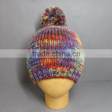 CUSTOM BLANK KNITTED WINTER HAT WITH POM POM